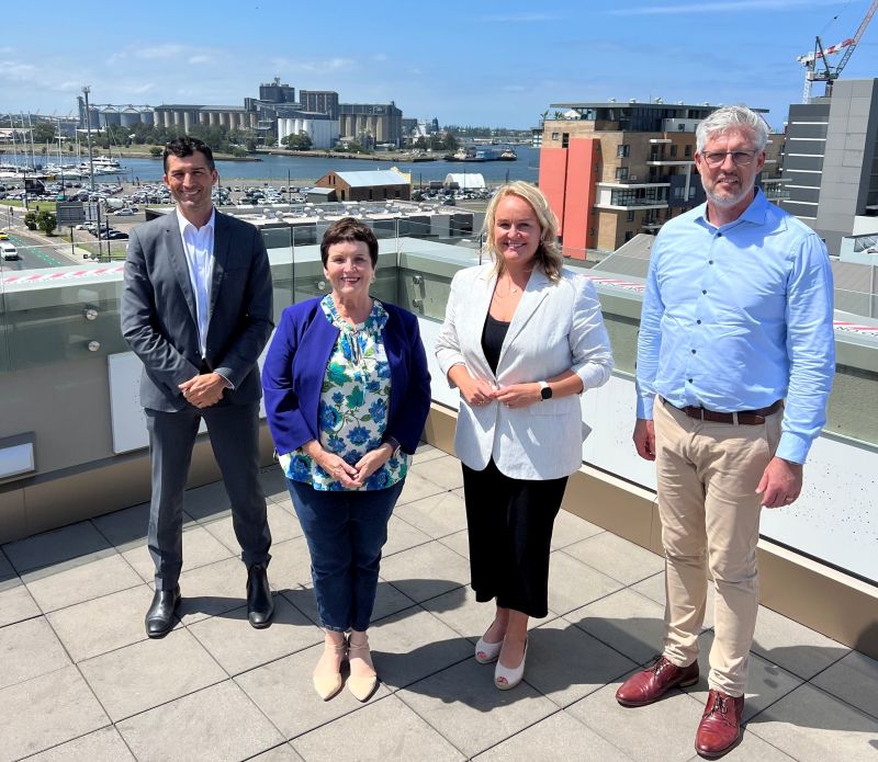 City of Newcastle CEO Jeremy Bath, Local Government NSW President Cr Darriea Turley AM, Newcastle Lord Mayor Nuatali Nelmes and Local Government NSW Chief Executive Scott Phillips.