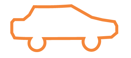 Orange car icon