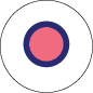 Pink circle with a dark blue stroke