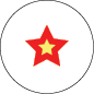 Yellow star with a red stroke