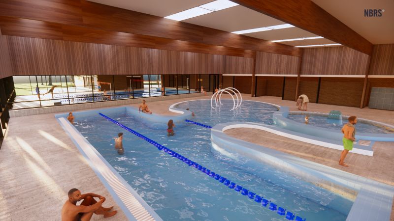 An artist's impression of the indoor toddlers' pool proposed by BlueFit.