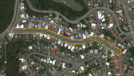 Woodward Street, Merewether - Road and Embankment